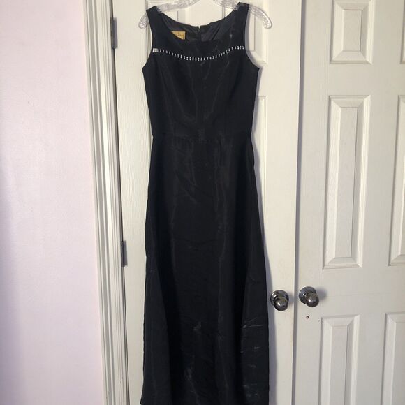 RARE Vintage Jessica McClintock Sz 8‎ Black Gothic Whimsigoth Y2K  Dress - Picture 1 of 8